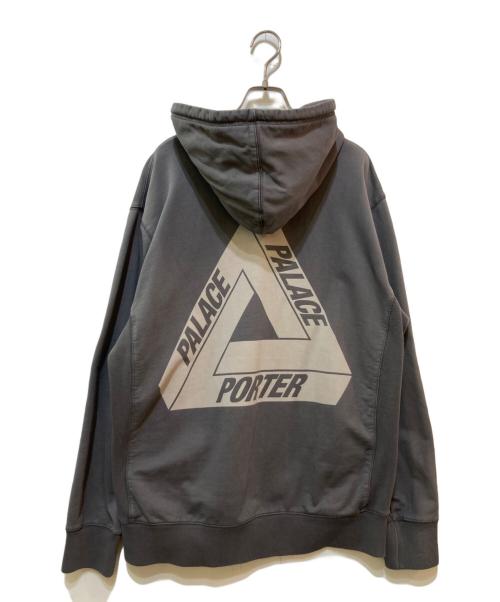 PALACE（パレス）PALACE (パレス) PORTER (ポーター) トライアングルロゴパーカー グレー サイズ:Lの古着・服飾アイテム