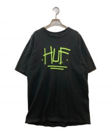 stussy×HUF（ステューシー×ハフ）の古着「00's コラボロゴTシャツ」｜ブラック