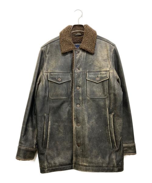 GAP（ギャップ）GAP (ギャップ) 裏ボアレザーコート ブラック サイズ:Sの古着・服飾アイテム