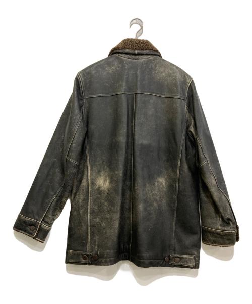 GAP（ギャップ）GAP (ギャップ) 裏ボアレザーコート ブラック サイズ:Sの古着・服飾アイテム