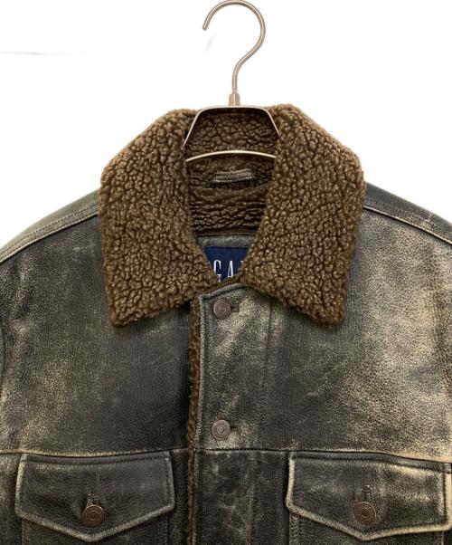 GAP（ギャップ）GAP (ギャップ) 裏ボアレザーコート ブラック サイズ:Sの古着・服飾アイテム