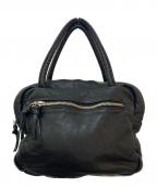 Y'sワイズ）の古着「レザーハンドバッグ」｜ブラック