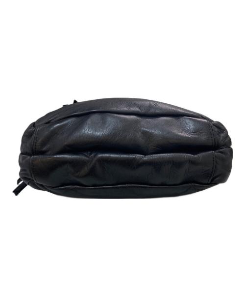 Y's（ワイズ）Y's (ワイズ) レザーハンドバッグ ブラックの古着・服飾アイテム