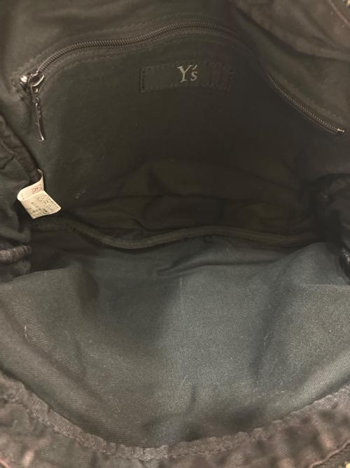 Y's（ワイズ）Y's (ワイズ) レザーハンドバッグ ブラックの古着・服飾アイテム