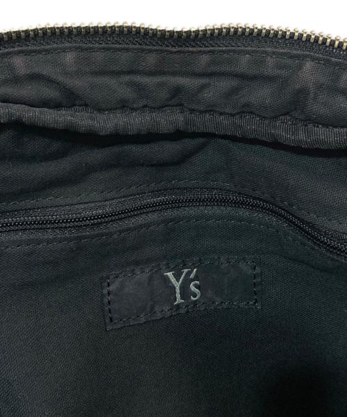 Y's（ワイズ）Y's (ワイズ) レザーハンドバッグ ブラックの古着・服飾アイテム