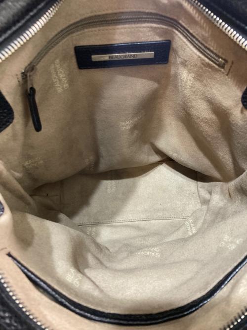 BEAUGRAND（ボーグラン）BEAUGRAND (ボーグラン) レザーワンショルダーバッグ ブラックの古着・服飾アイテム