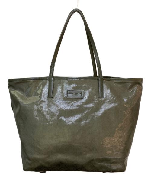 MACKINTOSH LONDON（マッキントッシュ ロンドン）MACKINTOSH LONDON (マッキントッシュ ロンドン) コーティングトートバッグ オリーブの古着・服飾アイテム
