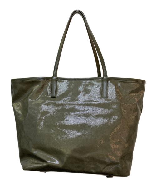 MACKINTOSH LONDON（マッキントッシュ ロンドン）MACKINTOSH LONDON (マッキントッシュ ロンドン) コーティングトートバッグ オリーブの古着・服飾アイテム