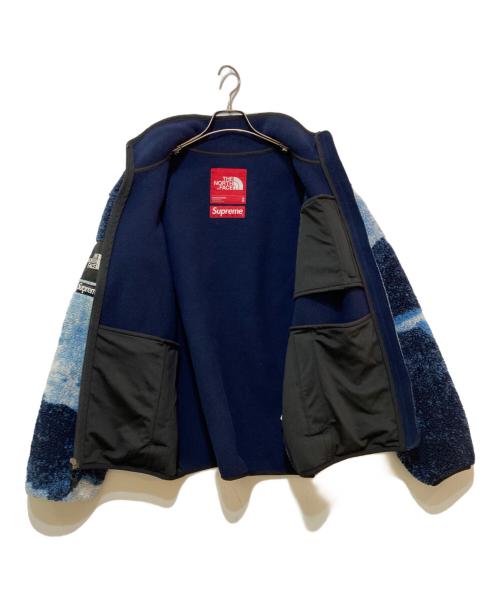 THE NORTH FACE（ザ ノース フェイス）THE NORTH FACE (ザ ノース フェイス) Supreme (シュプリーム) Bleached Denim Print Fleece Jacket ブルー サイズ:Mの古着・服飾アイテム