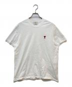 AMI Alexandre Mattiussiアミアレクサンドルマテュッシ）の古着「blanc AMI DE COEUR T-SHIRT　BFUTS035.724」｜ホワイト