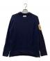 STONE ISLAND（ストーンアイランド）の古着「アーム コンパスロゴ刺繍 クルーネックセーター　7715534A4」｜ネイビー