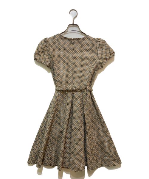 BURBERRY BLUE LABEL（バーバリーロンドンブルーレーベル）BURBERRY BLUE LABEL (バーバリーロンドンブルーレーベル) ノヴァチェックワンピース ベージュ サイズ:36の古着・服飾アイテム