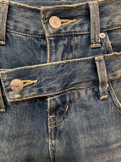 SLY（スライ）SLY (スライ) DOUBLE BELT WIDE FLARE PT-C インディゴの古着・服飾アイテム