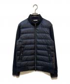 HERNO×gujiヘルノ×グジ）の古着「別注 ウォーターレペレントナイロンライトダウンハイブリッドスタンドカラーブルゾン」｜ネイビー