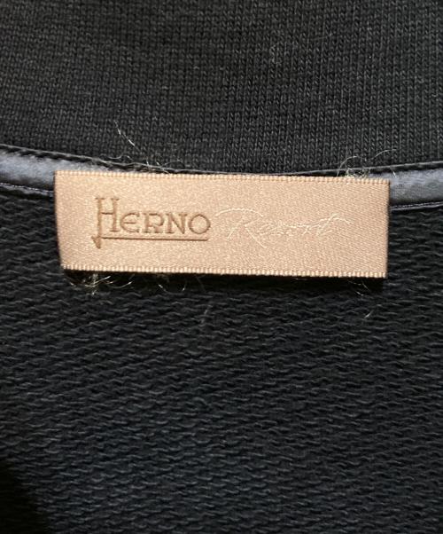 HERNO（ヘルノ）HERNO (ヘルノ) guji (グジ) 別注 ウォーターレペレントナイロンライトダウンハイブリッドスタンドカラーブルゾン ネイビー サイズ:46の古着・服飾アイテム