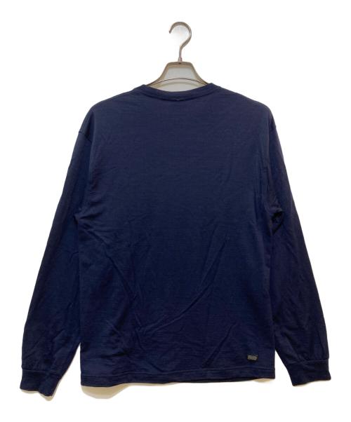SEDAN ALL-PURPOSE（セダンオールパーパス）SEDAN ALL-PURPOSE (セダンオールパーパス) OG LOGO WOOL JERSEY L/S TEE ネイビー サイズ:Mの古着・服飾アイテム