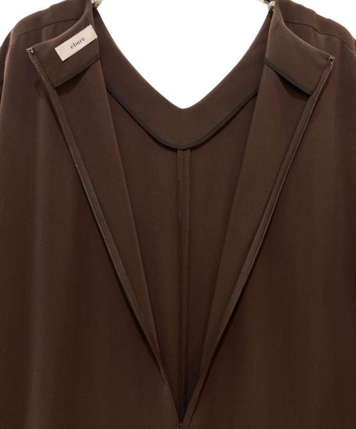 ebure（エブール）ebure (エブール) アセテートクロスワンピース ブラウン サイズ:38の古着・服飾アイテム
