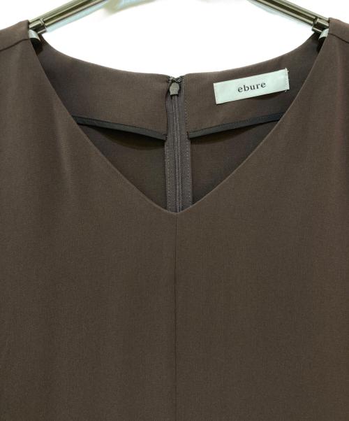 ebure（エブール）ebure (エブール) アセテートクロスワンピース ブラウン サイズ:38の古着・服飾アイテム