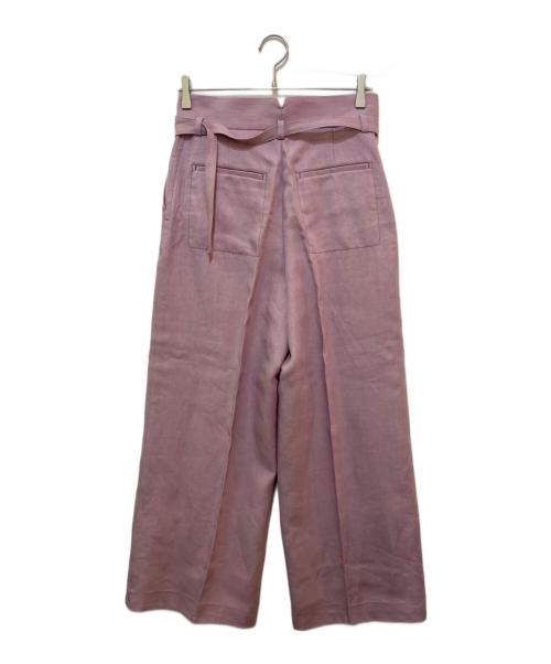 ebure（エブール）ebure (エブール) ヘビーツイル リネンワイドパンツ ピンク サイズ:38の古着・服飾アイテム