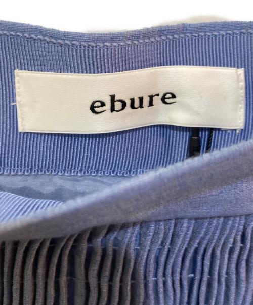 ebure（エブール）ebure (エブール) リネンシルクウエストギャザースカート ブルー サイズ:38 未使用品の古着・服飾アイテム