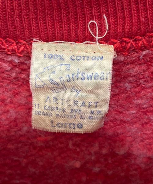 SPORTSWEAR by ART CRAFT（スポーツウェアー バイ アートクラフト）SPORTSWEAR by ART CRAFT (スポーツウェアー バイ アートクラフト) ラグランスウェット レッド サイズ:Lの古着・服飾アイテム