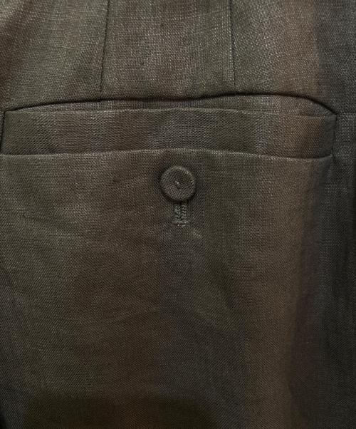 ETRE TOKYO（エトレトウキョウ）ETRE TOKYO (エトレトウキョウ) ドロストヘムリネンワイドパンツ ブラウン サイズ:Sの古着・服飾アイテム