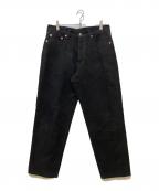 COMOLIコモリ）の古着「モールスキン 5ポケットパンツ」｜ブラック