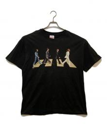 Hanes（ヘインズ）の古着「90`s the beatles Abbey Road ヴィンテージTシャツ」｜ブラック