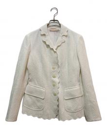TORY BURCH（トリーバーチ）の古着「織柄ジャケット」｜ホワイト