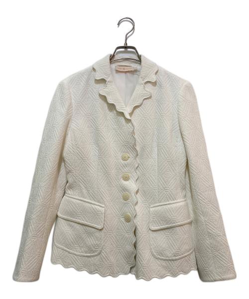 TORY BURCH（トリーバーチ）TORY BURCH (トリーバーチ) 織柄ジャケット ホワイト サイズ:2の古着・服飾アイテム