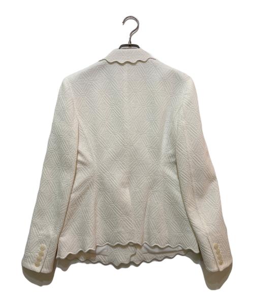 TORY BURCH（トリーバーチ）TORY BURCH (トリーバーチ) 織柄ジャケット ホワイト サイズ:2の古着・服飾アイテム