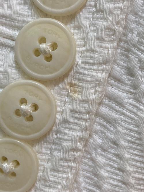 TORY BURCH（トリーバーチ）TORY BURCH (トリーバーチ) 織柄ジャケット ホワイト サイズ:2の古着・服飾アイテム