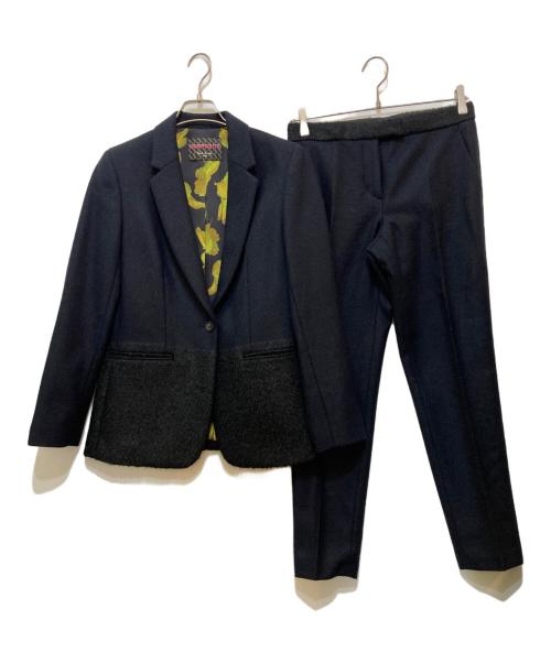 Paul Smith BLACK（ポールスミスブラック）Paul Smith BLACK (ポールスミスブラック) ウール切替セットアップスーツ ネイビー サイズ:40の古着・服飾アイテム