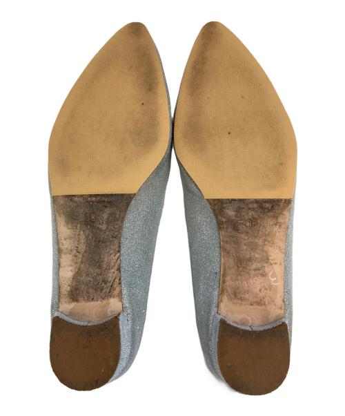 Manolo Blahnik（マノロブラニク）Manolo Blahnik (マノロブラニク) HANGISIFLAT グレー サイズ:38の古着・服飾アイテム