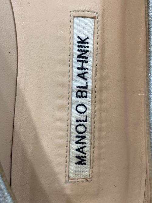 Manolo Blahnik（マノロブラニク）Manolo Blahnik (マノロブラニク) HANGISIFLAT グレー サイズ:38の古着・服飾アイテム