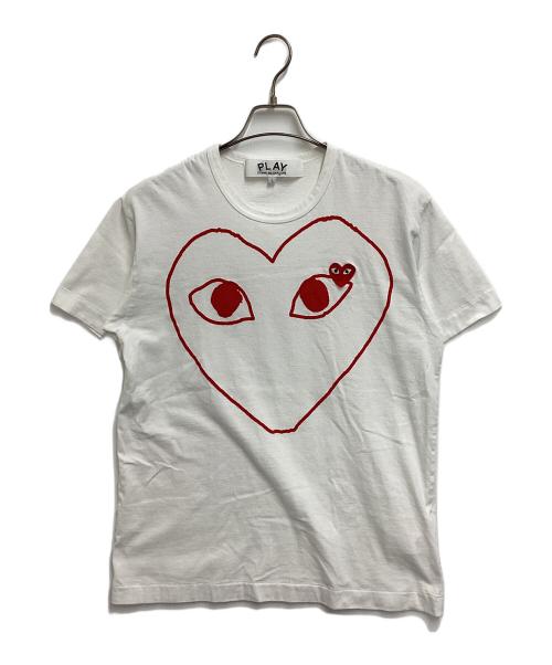 PLAY COMME des GARCONS（プレイコムデギャルソン）PLAY COMME des GARCONS (プレイコムデギャルソン) Unisex Printed Heart T-Shirt ホワイト サイズ:Lの古着・服飾アイテム
