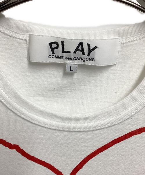 PLAY COMME des GARCONS（プレイコムデギャルソン）PLAY COMME des GARCONS (プレイコムデギャルソン) Unisex Printed Heart T-Shirt ホワイト サイズ:Lの古着・服飾アイテム