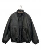WACKO MARIAワコマリア）の古着「LEATHER PUFFER JACKET ( TYPE-2 )」｜ブラック