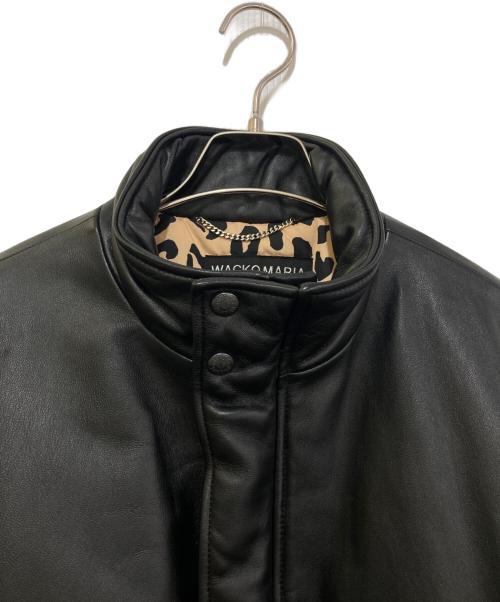 WACKO MARIA（ワコマリア）WACKO MARIA (ワコマリア) LEATHER PUFFER JACKET ( TYPE-2 ) ブラック サイズ:Ｍの古着・服飾アイテム