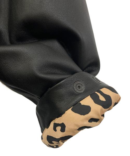 WACKO MARIA（ワコマリア）WACKO MARIA (ワコマリア) LEATHER PUFFER JACKET ( TYPE-2 ) ブラック サイズ:Ｍの古着・服飾アイテム