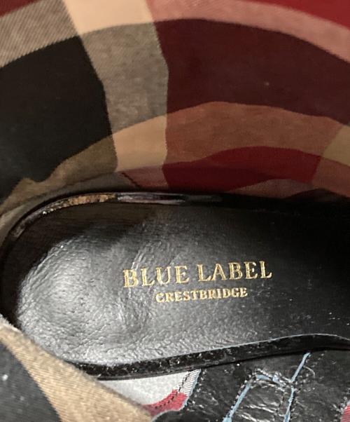 BLUE LABEL CRESTBRIDGE（ブルーレーベルクレストブリッジ）BLUE LABEL CRESTBRIDGE (ブルーレーベルクレストブリッジ) レザーロングブーツ ブラック サイズ:23 未使用品の古着・服飾アイテム