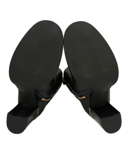 BLUE LABEL CRESTBRIDGE（ブルーレーベルクレストブリッジ）BLUE LABEL CRESTBRIDGE (ブルーレーベルクレストブリッジ) レザーロングブーツ ブラック サイズ:23 未使用品の古着・服飾アイテム