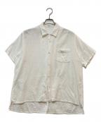 Y's for menワイズフォーメン）の古着「90`sギャザーショートスリーブシャツ」｜ホワイト