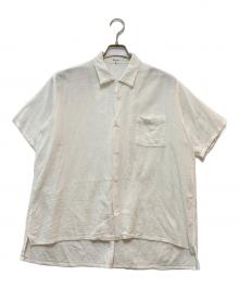 Y's for men（ワイズフォーメン）の古着「90`sギャザーショートスリーブシャツ」｜ホワイト
