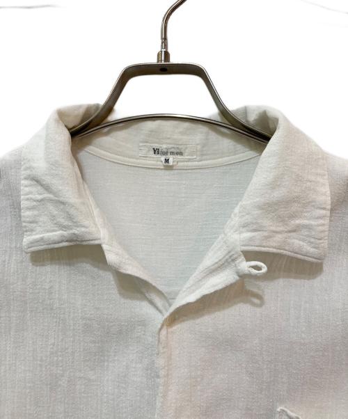 Y's for men（ワイズフォーメン）Y's for men (ワイズフォーメン) 90`sギャザーショートスリーブシャツ ホワイト サイズ:Mの古着・服飾アイテム