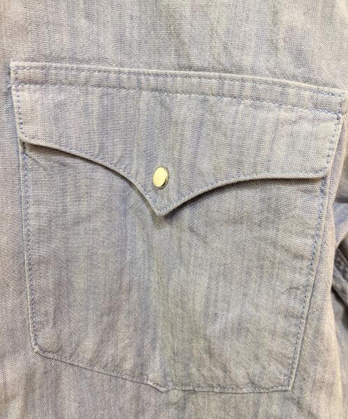 AUBERGE（オーベルジュ）AUBERGE (オーベルジュ) SERGE ROSE シャンブレー ウエスタンシャツ ブルー サイズ:42の古着・服飾アイテム