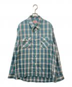 BIG MIKEビックマイク）の古着「オンブレチェックシャツ」｜ブルー