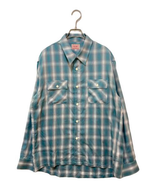 BIG MIKE（ビックマイク）BIG MIKE (ビックマイク) オンブレチェックシャツ ブルー サイズ:XLの古着・服飾アイテム