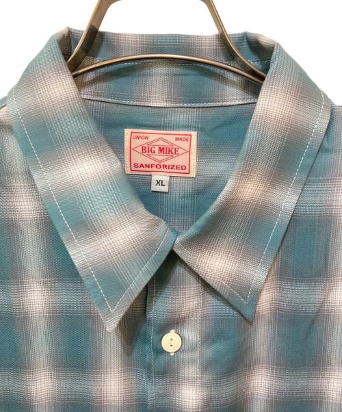 BIG MIKE（ビックマイク）BIG MIKE (ビックマイク) オンブレチェックシャツ ブルー サイズ:XLの古着・服飾アイテム