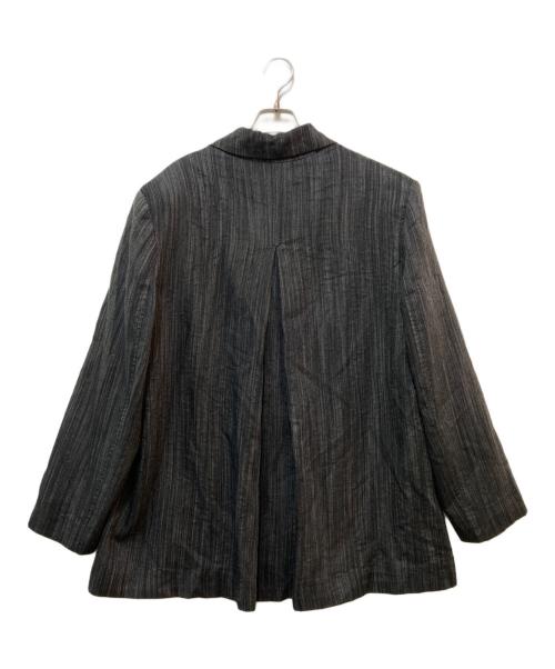 GANNI（ガニー）GANNI (ガニー) ストライプテーラードジャケット グレー サイズ:サイズ表記なしの古着・服飾アイテム
